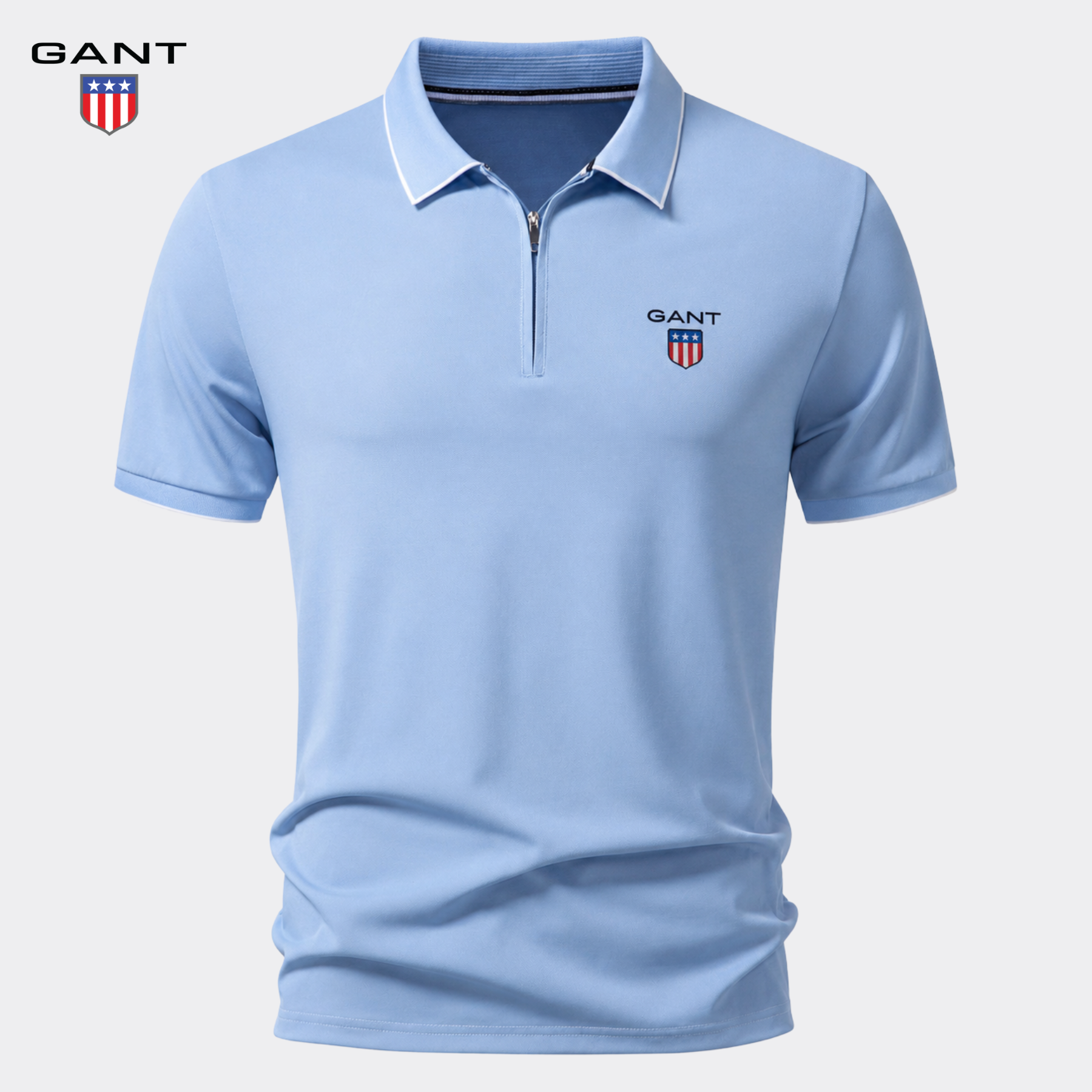 GANT™ Premium Pikétröja med Dragkedja