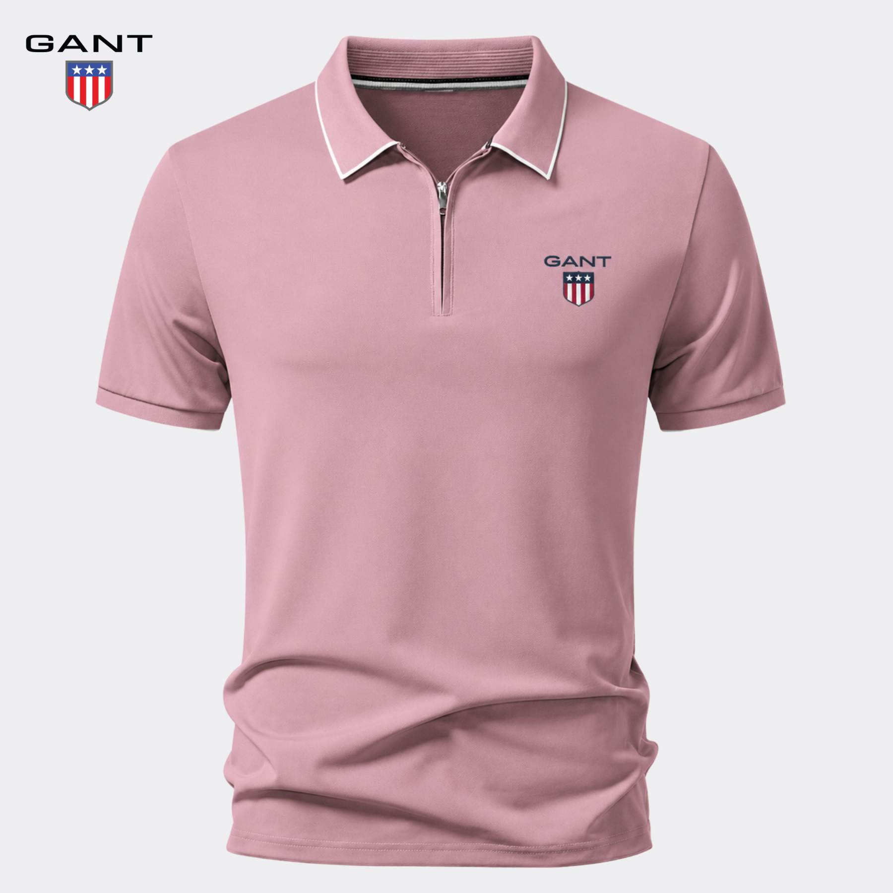 GANT™ Premium Pikétröja med Dragkedja