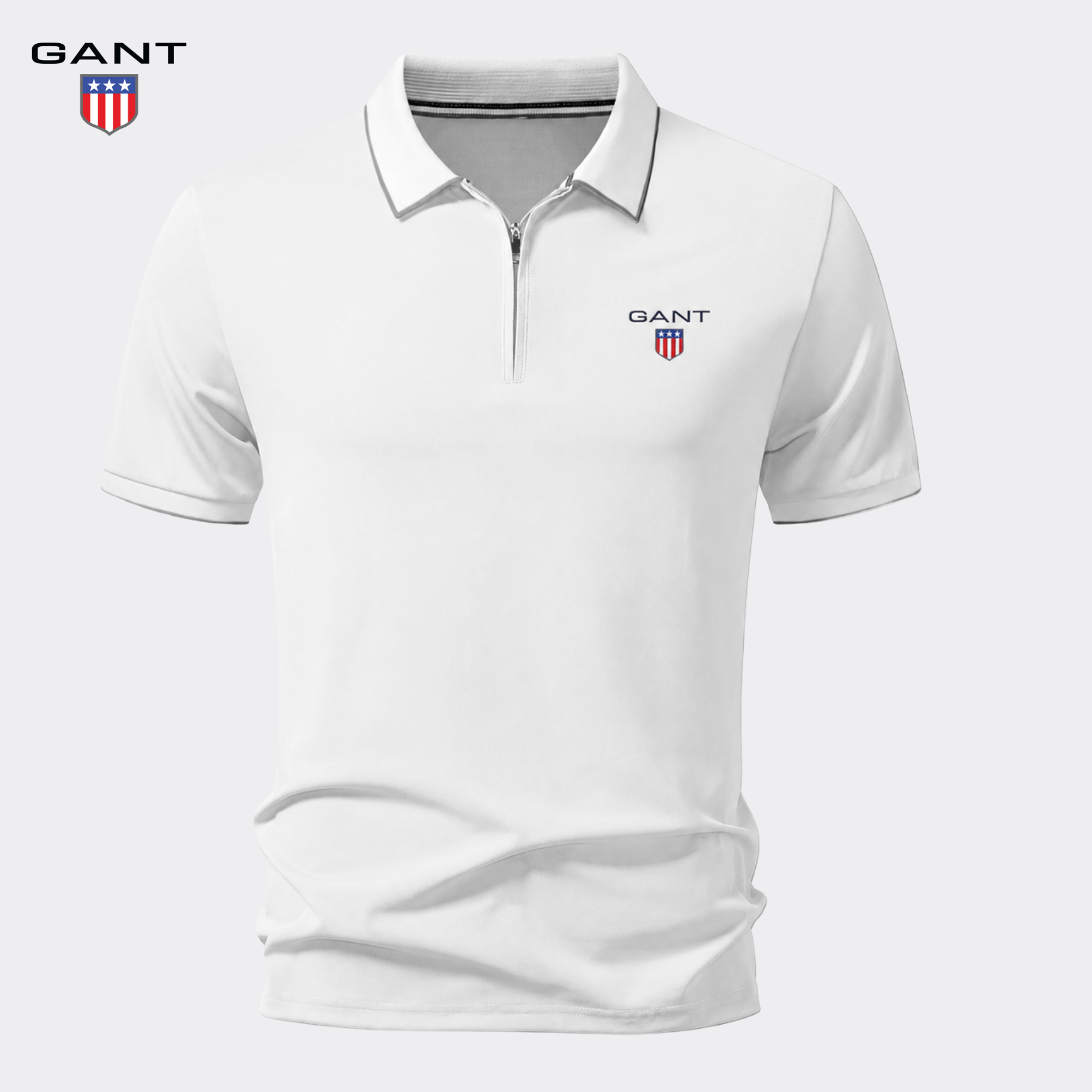 GANT™ Premium Pikétröja med Dragkedja