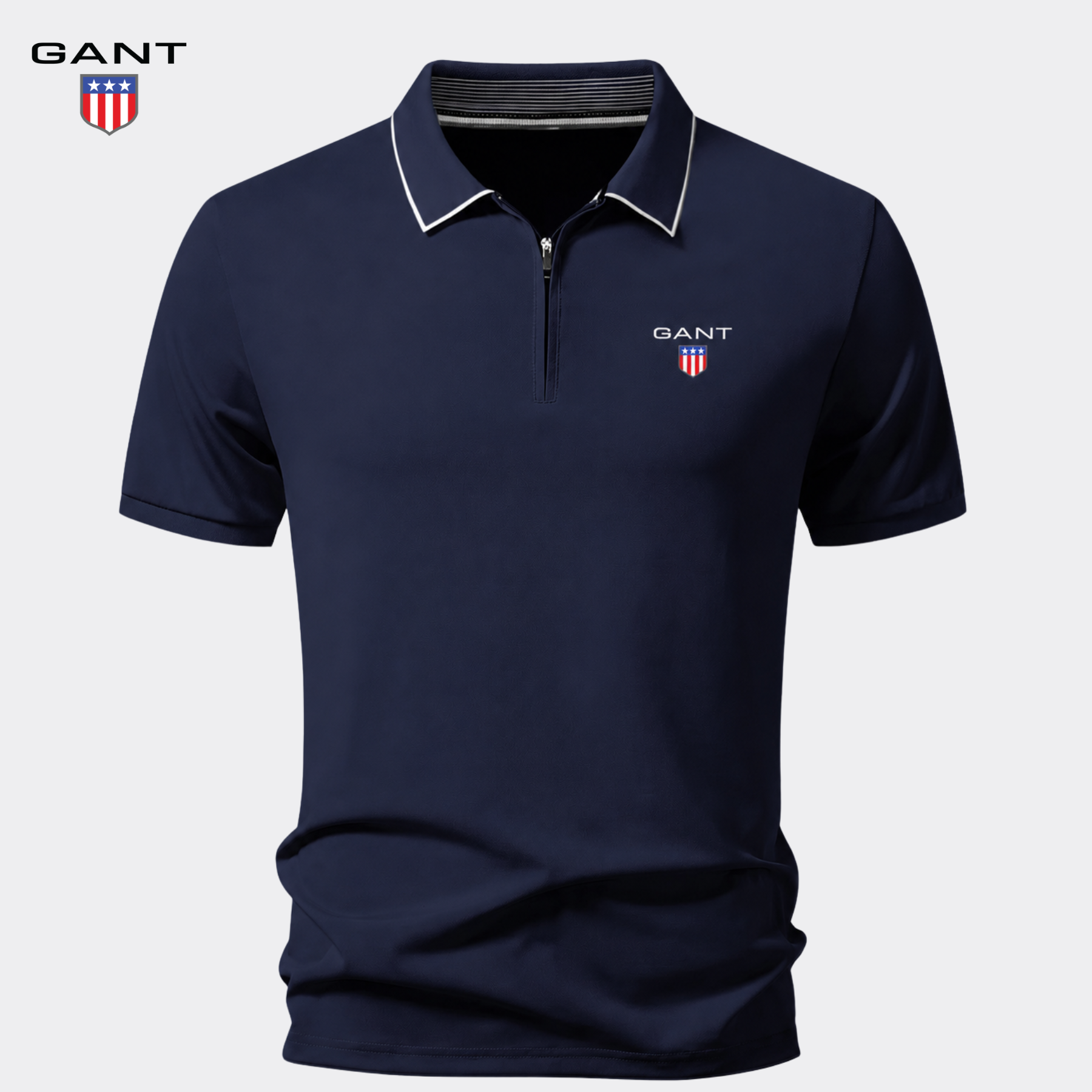 GANT™ Premium Pikétröja med Dragkedja