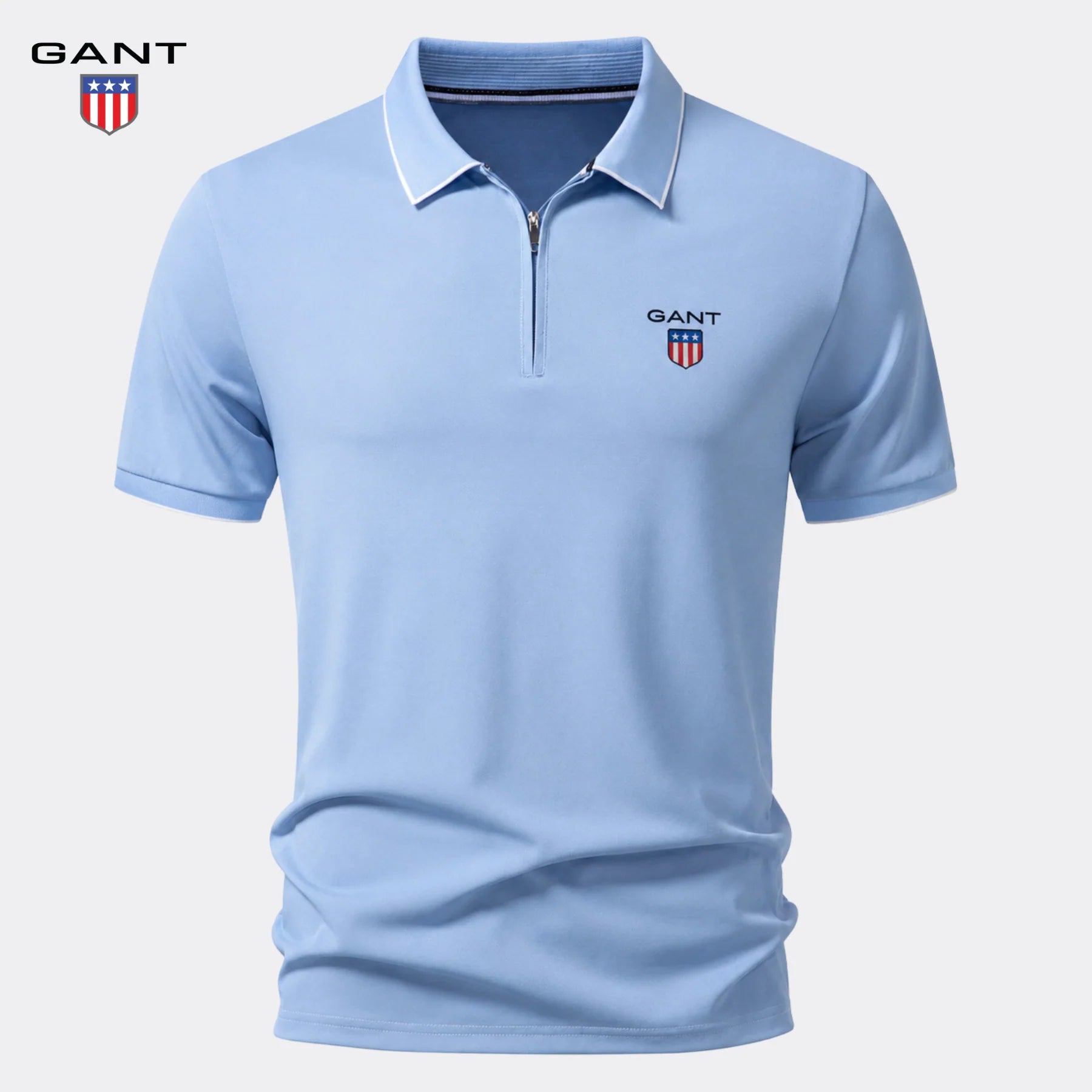GANT™ Premium Pikétröja med Dragkedja