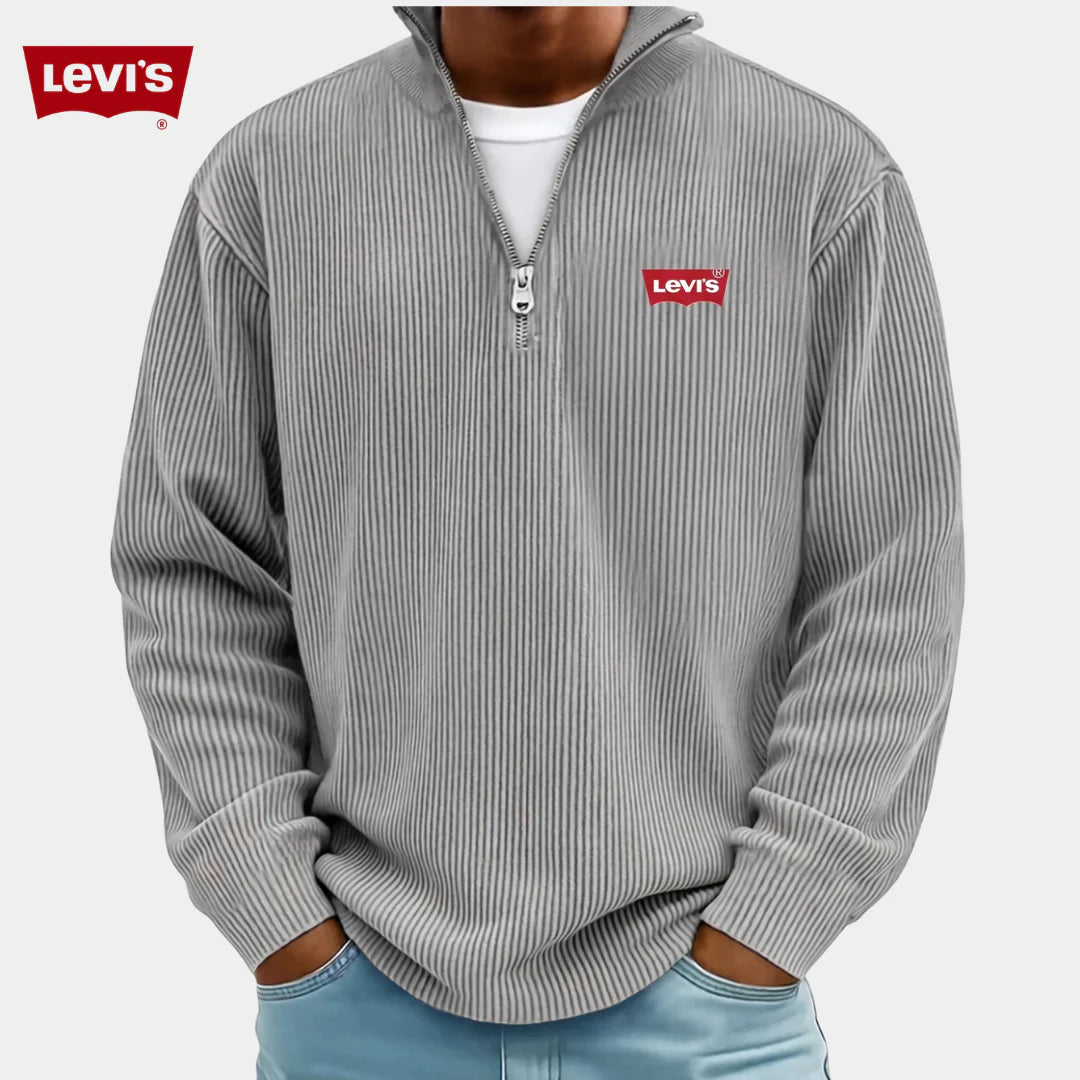LV™ Premium Ribbed Quarter-Zip Sweater